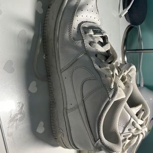 Nike youth white Air Force ones